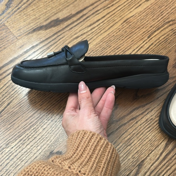 NWOT EASY SPRIT PATTI LEATHER SQUARE TOE MULES IN BLACK, SIZE 8.5 - Picture 6 of 7